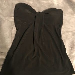 Strapless black tube top